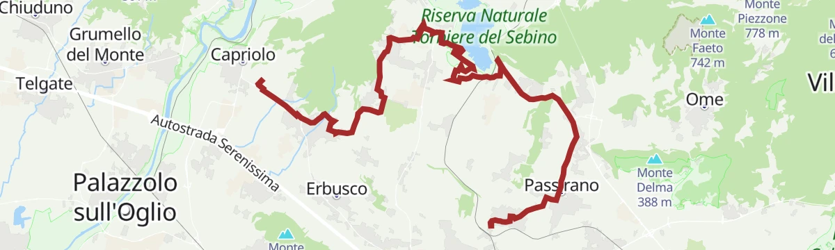 Route map: Verso Bornato attraverso la Franciacorta